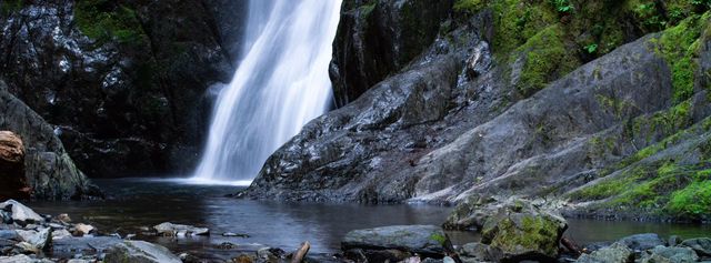 Waterfall landscape near Victoria, BC